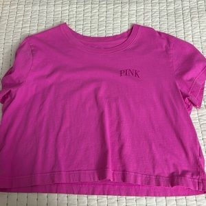 PINK pink crop tshirt